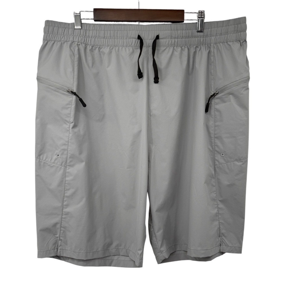 Gradual Men 4XL Gray Lightweight Shorts Elastic Waist Drawstring Performance NWT